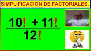 SIMPLIFICACION DE FACTORIALES [upl. by Ferd]