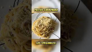 PASTA CARBONARA ORIGINAL con solo 6 ingredientes fácil y deliciosa recetafacil [upl. by Gautier]