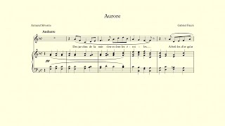 Aurore  Fauré  accompaniment in F major [upl. by Tyne]