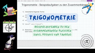 Trigonometrie  Beispielaufgaben zu den Formeln [upl. by Aisatna]