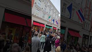 Grafton Street Dublin  Busking Busker  Music performance [upl. by Odlabu]