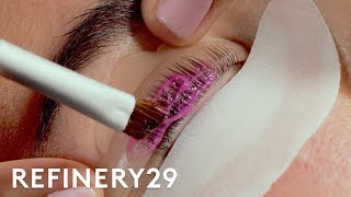 I Got A Lash Lift For The First Time  Macro Beauty  Refinery29 [upl. by Aivekal221]