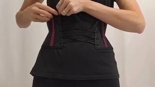 How to put on a waist cincher or corset by yourself [upl. by Lonnie]