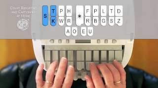 How to Write on the Steno Machine  CALL 8772530200 Court Reporting and Captioning at Home [upl. by Nedla]