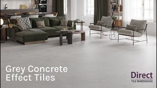 10 of the best Grey Concrete Effect Tiles  Interior Design Inspiration [upl. by Odella35]