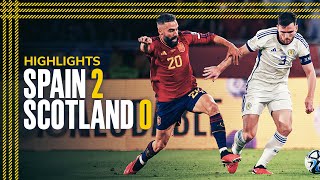 Spain 20 Scotland  Scotland Suffer First Defeat in Seville  EURO 2024 Qualifier Highlights [upl. by Binni]