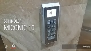 Schindler Miconic 10 Elevators  AXA Tower Jakarta ID High Zone [upl. by Cyprus]