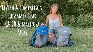 Review and Comparison of Gossamer Gear G420 amp Mariposa Packs [upl. by Seltzer561]