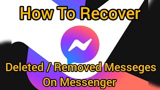 how to recover unsent messages on messenger  recover deleted messages on messenger 2024 [upl. by Sethi]