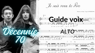 Je suis venu te dire que je men vais  Medley JBIRKIN amp S GAINSBOURG pt 2  Guide voix alto [upl. by Enajharas635]