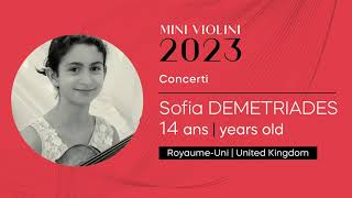 Mini Violini 2023  Concerti  Sofia Demetriades [upl. by Adimra247]