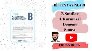 BİLFEN YAYINLARI 7 SINIF 4 KURUMSAL DENEMESİ [upl. by Yroggerg]