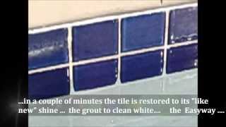 Easyway Tile amp Grout Cleaner MGM Pool Tile Demo [upl. by Naamann]