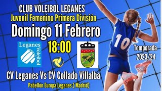 CV Leganes Vs CV Collado Villalba  Domingo 11 Febrero [upl. by Matelda]