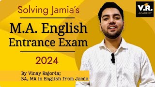 Solving Jamia Millia Islamia’s MA English Entrance Exam Paper  2024  MCQ Part  By Vinay Rajoria [upl. by Bartolomeo]