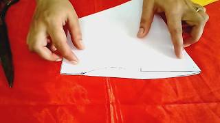 Perfect sleeves cutting for same size of arm hole  sewing tutorials  tailoring ladies [upl. by Sedaiuqlem]