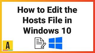 How to Edit the Hosts File in Windows 10  Block Websites [upl. by Alah]