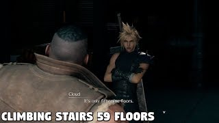 Final Fantasy 7 REMAKE  Climbing Stairs 59 Floors Shinra HQ [upl. by Wales479]