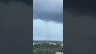 Waterspout Spotted Off South Coast of Barbados [upl. by Selestina]