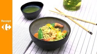 Recept van wok met scampis en aziatische smaken [upl. by Fleeman]