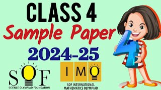 Class 4 IMO sample paper 202425  IMO sample paper  Maths olympiad for class 4 [upl. by Leandra888]