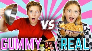 Gummy food Vs Real food Challenge ft ISLA STANFORD  Sawyer Sharbino [upl. by Jeffery209]