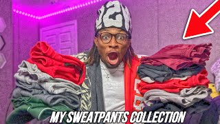 MY 2023 INSANE SWEATPANTS COLLECTION  VLOGMAS DAY 19 [upl. by Japha650]