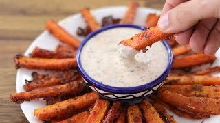 Baked Carrot Fries Recipe [upl. by Morocco]