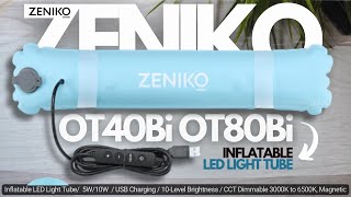 Unboxing ZENIKO OT40Bi e OT80Bi  Inflatable LED Light Tube 2700K to 6500K [upl. by Cardinal]