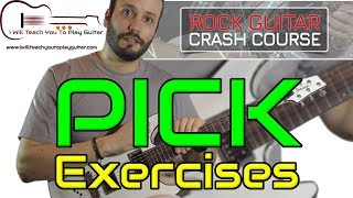 Pick Exercises  Rock Guitar Crash Course [upl. by Bartholomeo]