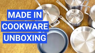 Unboxing the Made In 10Piece Cookware Set AllClads Biggest Competitor [upl. by Seessel]