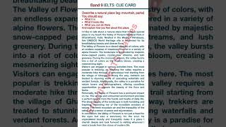 Describe a natural place eg mountain parks IELTS Cue Card ieltspreperation ieltsspeakingpart2 [upl. by Joanie869]