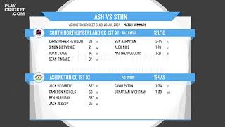 Ashington CC 1st XI v South Northumberland CC 1st XI [upl. by Ecneret445]