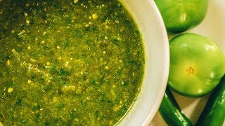 Salsa Verde Mexicana  Receta De Como Preparar Salsa Casera [upl. by Vasta]