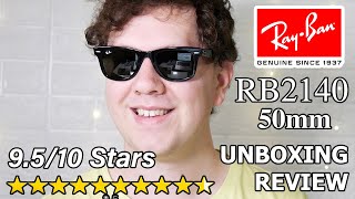 RayBan RB2140 50mm Wayfarer  Unboxing amp Review 9510 Stars [upl. by Hars]