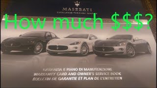 How much does it cost to maintain the Maserati [upl. by Sherburn198]