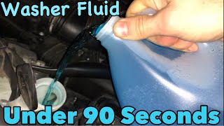 BMW Washer Fluid Level Low  Under 90 Seconds  BMW 550i 535i 528i M5 F10 [upl. by Kimble328]