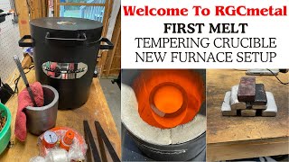 FIRST Melt  Copper amp Aluminum  Devil Forge Furnace Unboxing  Tempering Crucible  ASMR Metal Melt [upl. by Kobe]