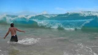 POV Massive wave at Big Beach in Maui wipes swimmers out [upl. by Ylas695]