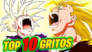 🔥 TOP 10 🔥 Los MEJORES GRITOS de DRAGON BALL en DOBLAJE LATINO 😱 ¿Cuáles son los MEJORES GRITOS 🔥 [upl. by Stodder578]