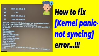 HOW TO FIX KERNEL PANIC ERROR  100 WORKING  VERY SIMPLE [upl. by Ahola]