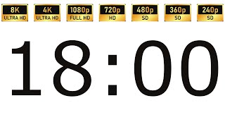 18 Minutes Timer  18 Minutes Countdown  Countdown Time  Simple Timer [upl. by Ahseiat824]