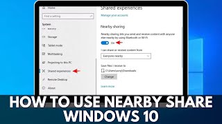 How to use Nearby Share Windows 10  file transfer android to pc [upl. by Ranita]