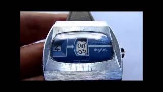 Ruhla Digital Jump Hour Mechanical Watch [upl. by Eslek]