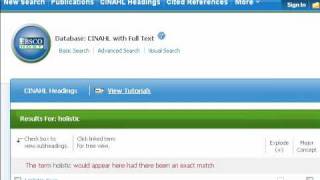 Using CINAHL headings [upl. by Eohce]