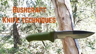 Tecniche di utilizzo del coltello bushcraft da sopravvivenza [upl. by Annoerb460]