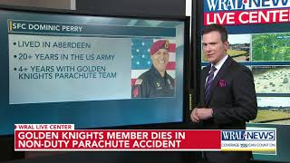 Golden Knights member dies in nonduty parachute accident [upl. by Eluk530]