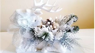 LIGHT UP REINDEER BLINGGLAM CENTERPIECE DIY DECOR [upl. by Zil]