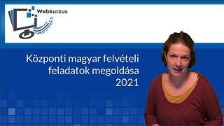 Központi felvételi feladatok megoldása 2021  Magyar 8  1 feladat [upl. by Erdnaet]