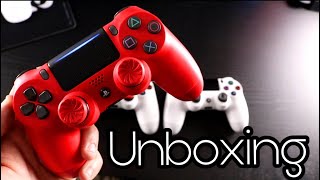 Magma Red PS4 Dual Shock amp Kontrol Freek Inferno Performance Thumb Sticks Unboxing [upl. by Lirret]